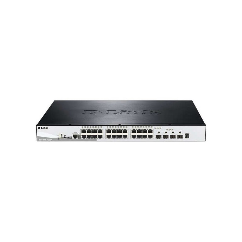 Switch semigestito D-Link 24 porte Gigabit PoE + 4 SFP+ Switch semigestito D-Link 24 porte Gigabit PoE + 4 SFP+