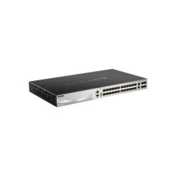 D-Link Switch Gestionable L3 24 Puertos Gigabite PoE 370W + 2 Puertos 10G + 4 Puertos 10G SFP+