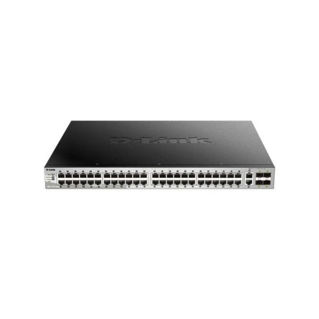 D-Link Switch Gestionable L3 48 Puertos Gigabite PoE 370W + 2 Puertos 10G + 4 Puertos 10G SFP+