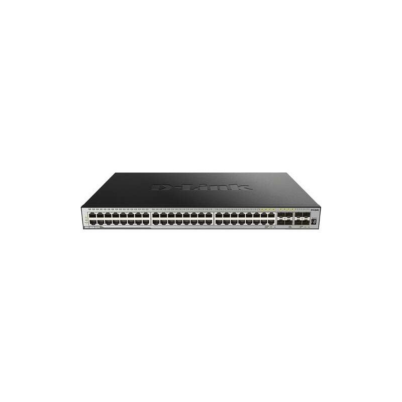 D-Link Switch Gestionable 44 Puertos 10/100/1000 BASE-T + 4 Puertos Combo 1000 BASE-T/SFP + 4 Puertos 10GbE SFP+ D-Link Switch Gestionable 44 Puertos 10/100/1000 BASE-T + 4 Puertos Combo 1000 BASE-T/SFP + 4 Puertos 10GbE SFP+