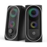 HP Altavoces Multimedia USB 6W - Retroiluminacion Led - Conector Jack 3.5mm - Control de Volumen - Cable de 1.20m