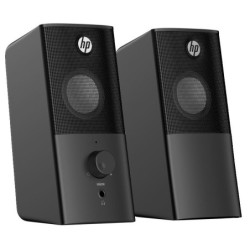 HP Altavoces Multimedia USB 6W - Conector Jack 3.5mm - Control de Volumen - Cable de 1.20m