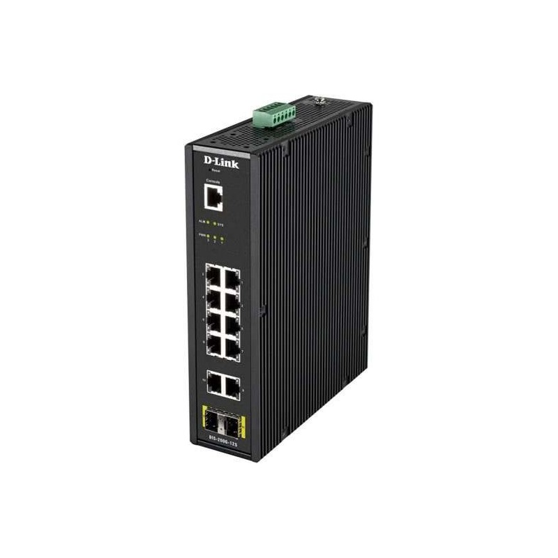Switch industriale D-Link 10 porte Gigabit + 2 SFP Switch industriale D-Link 10 porte Gigabit + 2 SFP