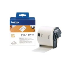 Brother DK11202 - Etiquetas Originales Precortadas para Envios - 62x100 mm - 300 Unidades - Texto negro sobre fondo blanco