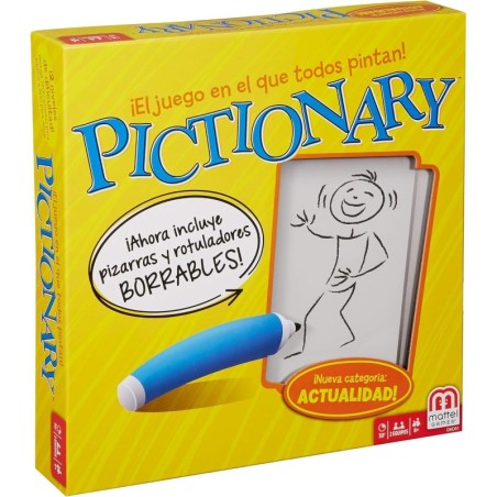 Gioco da Tavolo Originale Pictionary - Tema Disegno - 2 Squadre - Da 8 Anni - Durata 30min. ca.