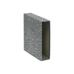 Dohe Fundas de Archivadores - Tamaño A4 - Carton Forrado con Papel Impreso - para Archivador Jaspeado gris - Natural