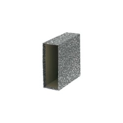 Dohe Fundas de Archivadores - Carton Forrado con Papel Impreso - Tamaño Cuarto Natural - Jaspeado gris