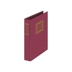 Libro Dohe Bordeaux in PVC - 100 Fogli Numerati - 4 Anelli Misti da 25mm - Resistente e Durevole