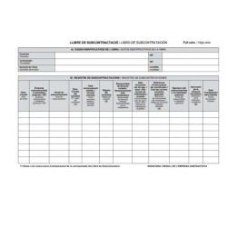 Libri Dohe Subappalto Din A4 orizzontale - 10 fogli numerati - Fogli autocopianti 10pz 10pz