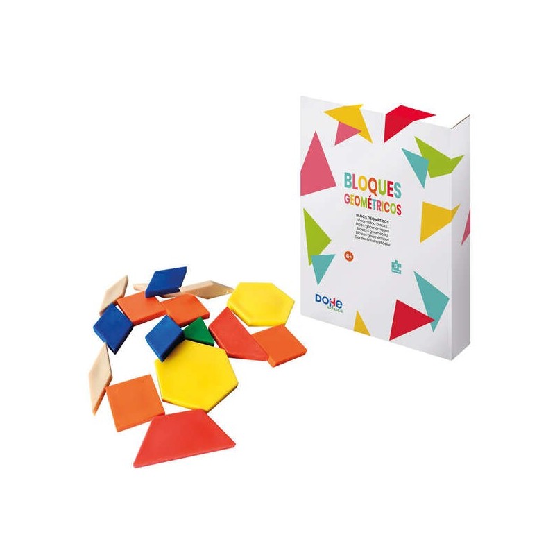 Blocchi Geometrici Dohe - 250 Pezzi - Materiale Ideale per l'Identificazione e la Composizione delle Figure - Consigliato per la