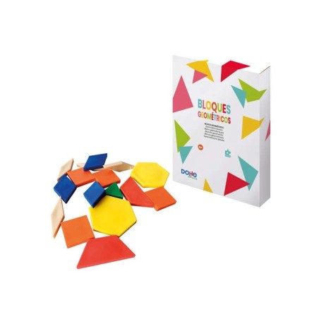 Blocchi Geometrici Dohe - 250 Pezzi - Materiale Ideale per l'Identificazione e la Composizione delle Figure - Consigliato per la