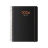 Agenda annuale Dohe Syncro - Visualizzazione settimanale - Copertina in plastica - Chiusura ad elastico - Dimensioni 15x21 cm - 