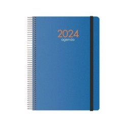 Agenda annuale Dohe Syncro - Visualizzazione settimanale - Copertina in plastica - Chiusura ad elastico - Dimensioni 15x21 cm - 