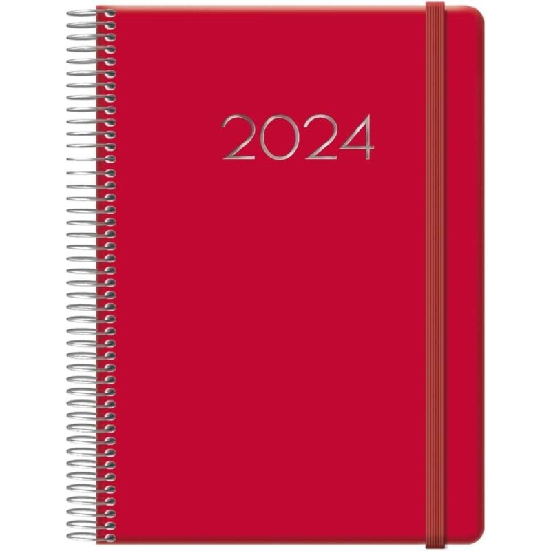 Dohe Denver Agenda Anual - Dia Pagina - Sabado y Domingo misma Pagina - Cierre con Goma Elastica - Tamaño 15x21cm - Color Rojo Dohe Denver Agenda Anual - Dia Pagina - Sabado y Domingo misma Pagina - Cierre con Goma Elastica - Tamaño 15x21cm - Color Rojo
