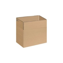 Dohe Caja de Embalaje de 4 Solapas - 3mm de Canal - Fabricadas en Carton Marron - Resistente y Duradero