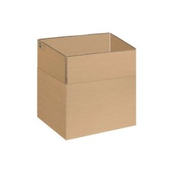 Dohe Cajas de Embalaje de 4 Solapas - 3mm de Canal - Fabricadas en Carton Marron - Resistente y Duradero