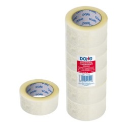 Nastro sigillante per imballaggi Dohe - Larghezza 50 mm - Adesivo forte e potente - Silenzioso - Trasparente 6pz 6pz