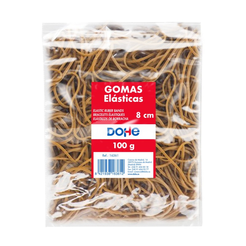 Dohe Gomas Elasticas - Longitud 8cm - Fabricadas en Latex de Gran Resistencia y Elasticidad Dohe Gomas Elasticas - Longitud 8cm - Fabricadas en Latex de Gran Resistencia y Elasticidad