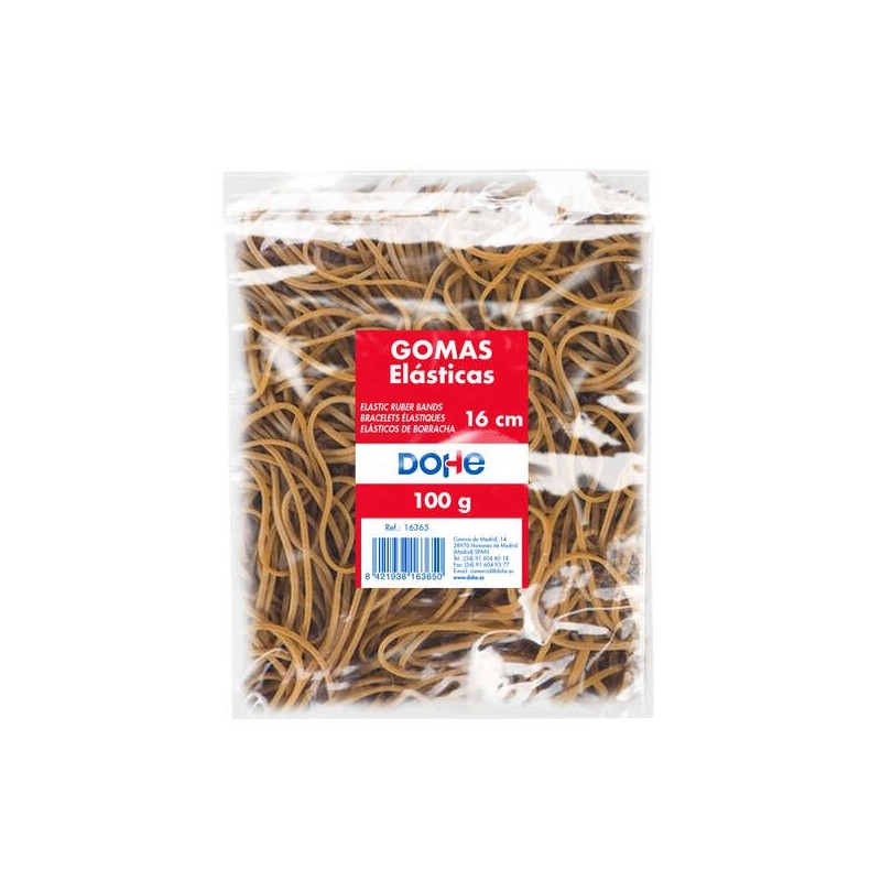 Dohe Gomas de Latex - Longitud 16cm - Gran Resistencia y Elasticidad - Bolsa de 100gr