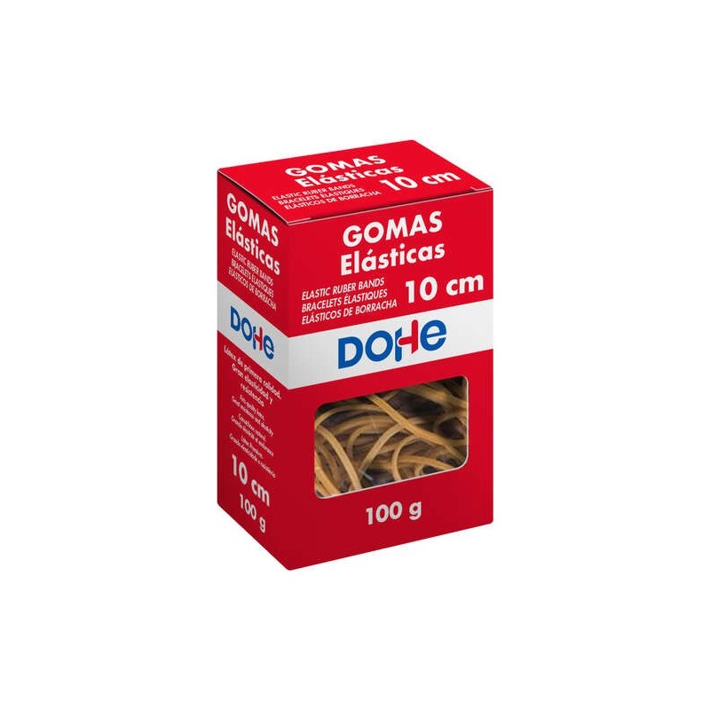 Gomma resistente Dohe - Lunghezza 10 cm - Realizzata in lattice altamente elastico - Scatola da 100 gr Gomma resistente Dohe - Lunghezza 10 cm - Realizzata in lattice altamente elastico - Scatola da 100 gr