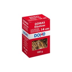 Dohe Goma de Borrar Resistente - Longitud 14cm - Fabricada en Latex de Gran Elasticidad - Caja de 100gr