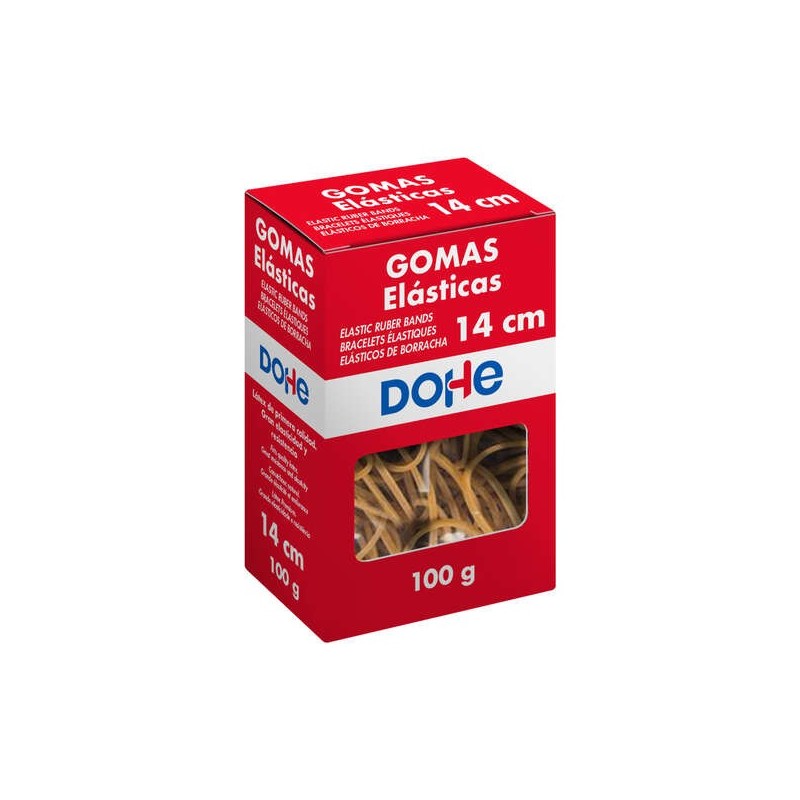 Dohe Goma de Borrar Resistente - Longitud 14cm - Fabricada en Latex de Gran Elasticidad - Caja de 100gr Dohe Goma de Borrar Resistente - Longitud 14cm - Fabricada en Latex de Gran Elasticidad - Caja de 100gr