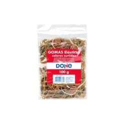 Dohe Gomas de Latex - 100gr - Gran Resistencia y Elasticidad - Surtido de Colores, Tamaños y Grosores