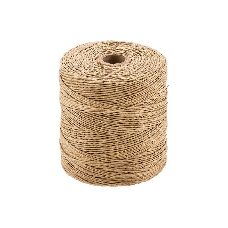 Dohe Bobina de Cuerda para Paqueteria - 300 Metros de Lino Natural - 4 Cabos y 400g - Especial Paqueteria