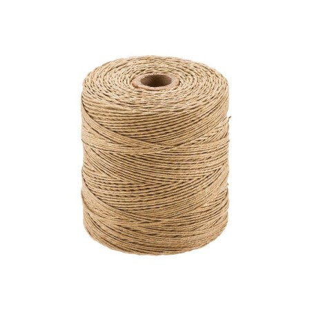 Dohe Bobina de Cuerda para Paqueteria - 300 Metros de Lino Natural - 4 Cabos y 400g - Especial Paqueteria