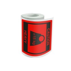 Dohe Rotolo da 500 Etichette Adesive di Attenzione - Pesante - 80x80mm - per Spedizione Pacchi 10pz 10pz