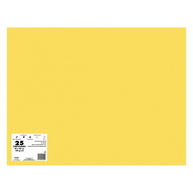 Cartoncini Colorati Dohe 180 G/M2 - 50x65 cm - PH Neutro - Senza Cloro Elementare - Coloranti Biodegradabili Cartoncini Colorati Dohe 180 G/M2 - 50x65 cm - PH Neutro - Senza Cloro Elementare - Coloranti Biodegradabili