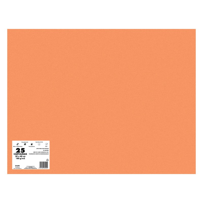 Dohe Cartulinas de Colores de 180 G/M2 - 50x65cm - PH Neutro - Libres de Cloro Elemental - Colorantes Biodegradables Dohe Cartulinas de Colores de 180 G/M2 - 50x65cm - PH Neutro - Libres de Cloro Elemental - Colorantes Biodegradables