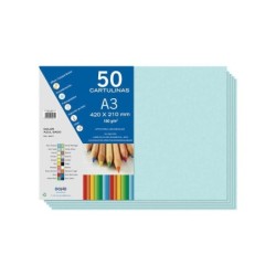 Cartoncino Dohe A3 - 50 fogli - Peso 180 g - Ideale per progetti di artigianato e scolastici