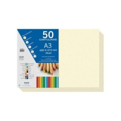 Cartoncino Dohe A3 - 50 fogli - Peso 180 g - Ideale per progetti di artigianato e scolastici