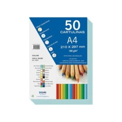 Dohe Cartulinas de Colores de 180 G/M2 - Tamaño A4 - PH Neutro - Libres de Cloro Elemental - Colorantes Biodegradables