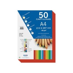 Dohe Cartulinas de Colores de 180 G/M2 - Tamaño A4 - PH Neutro - Libres de Cloro Elemental - Colorantes Biodegradables