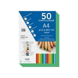 Cartoncini colorati Dohe 180 G/M2 - Formato A4 - PH neutro - Privi di cloro elementare - Coloranti biodegradabili