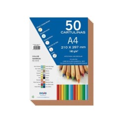Dohe Cartulinas de Colores de 180 G/M2 - Tamaño A4 - PH Neutro - Libres de Cloro Elemental - Colorantes Biodegradables