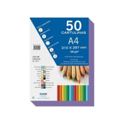 Cartoncini colorati Dohe 180 G/M2 - Formato A4 - PH neutro - Privi di cloro elementare - Coloranti biodegradabili
