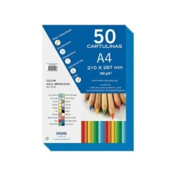 Dohe Cartulinas de Colores de 180 G/M2 - Tamaño A4 - PH Neutro - Libres de Cloro Elemental - Colorantes Biodegradables