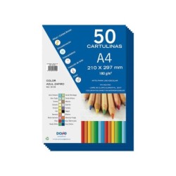 Cartoncini colorati Dohe 180 G/M2 - Formato A4 - PH neutro - Privi di cloro elementare - Coloranti biodegradabili