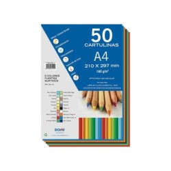 Cartoncino assortito Dohe - 50 fogli - Colori assortiti
