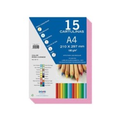 Cartoncino Dohe A4 - 15 fogli - Ideale per progetti di artigianato e scolastici