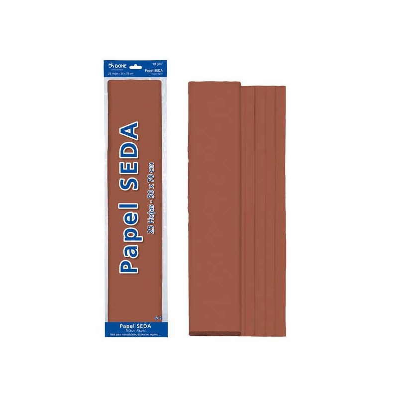Carta velina Dohe da 18 g - 50x70 cm - Ideale per l'artigianato e la decorazione - Servita in sacchetti da 25 fogli Carta velina Dohe da 18 g - 50x70 cm - Ideale per l'artigianato e la decorazione - Servita in sacchetti da 25 fogli