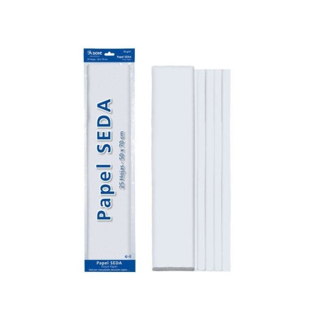 Dohe Papel Seda de 18g - 50x70cm - Ideal para Manualidades y Decoracion - Se Sirve en Bolsas de 25 Hojas