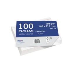 Chips di cartoncino offset bianco Dohe da 180 g - 100 unità - a righe