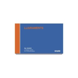Libretti degli assegni prestampati Dohe in due colori su carta autocopiante - 100 fogli - Quarto orizzontale - Duplicato