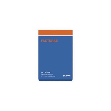 Libretti degli assegni prestampati Dohe in due colori su carta autocopiante - 100 fogli - Octavo Natural - Duplicato