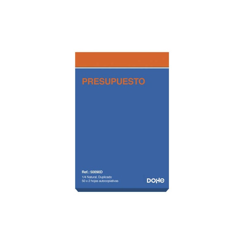 Dohe Talonarios Preimpresos a Dos Tintas en Papel Autocopiativo - 100 Hojas - Cuarto Natural - Duplicado Dohe Talonarios Preimpresos a Dos Tintas en Papel Autocopiativo - 100 Hojas - Cuarto Natural - Duplicado