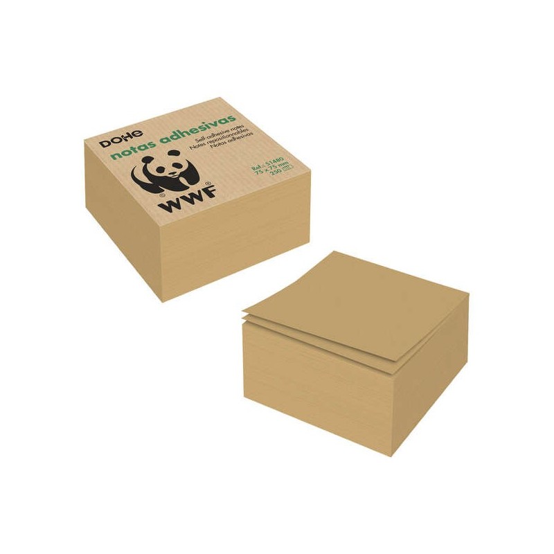 Cubi per appunti riposizionabili Dohe in carta Kraft da 75 gr - Adesivo potente - Ideale per promemoria Cubi per appunti riposizionabili Dohe in carta Kraft da 75 gr - Adesivo potente - Ideale per promemoria